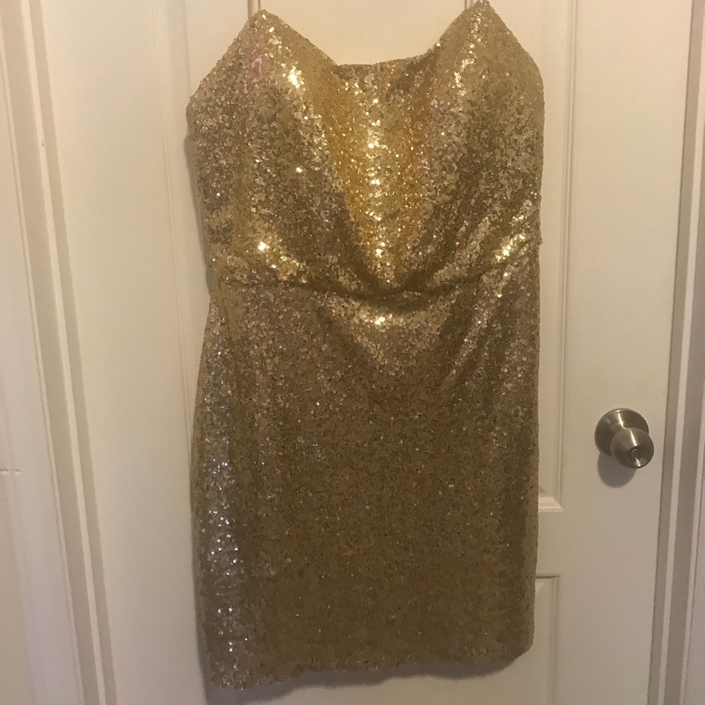 Gold Sequin Dress